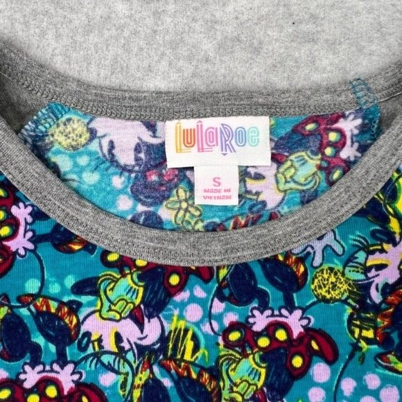LuLaRoe Womens Randy Shirt Top Size Small Disney Minnie Mouse Raglan Sleeves - Picture 5 of 10